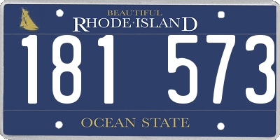 RI license plate 181573