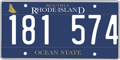 RI license plate 181574