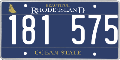 RI license plate 181575