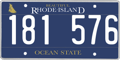 RI license plate 181576