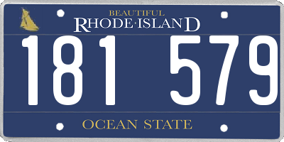 RI license plate 181579