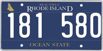 RI license plate 181580