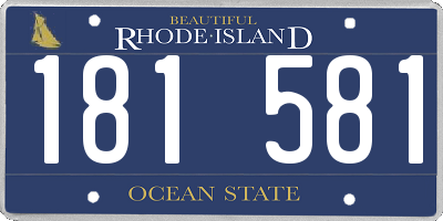 RI license plate 181581