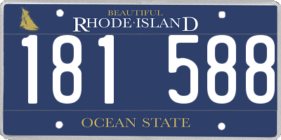 RI license plate 181588
