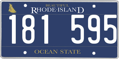 RI license plate 181595