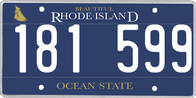 RI license plate 181599