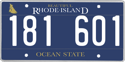 RI license plate 181601