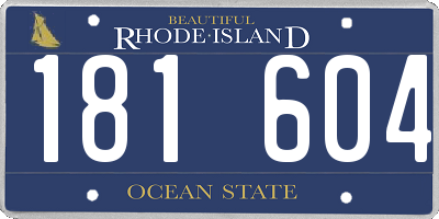 RI license plate 181604