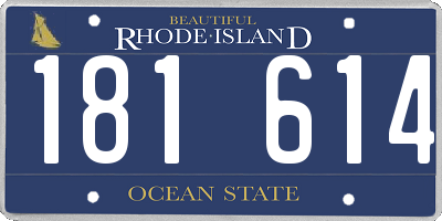 RI license plate 181614