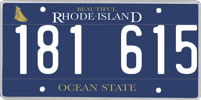 RI license plate 181615