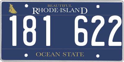 RI license plate 181622