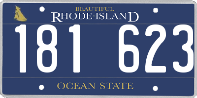 RI license plate 181623