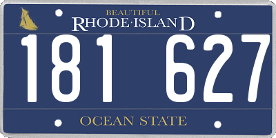 RI license plate 181627