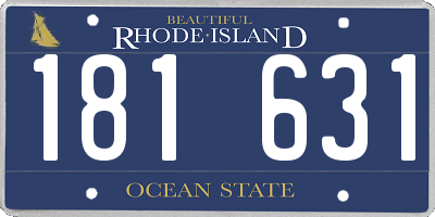 RI license plate 181631