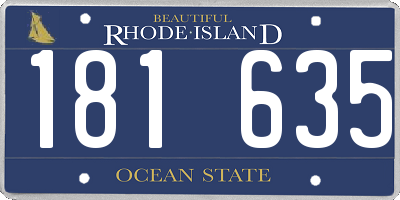 RI license plate 181635