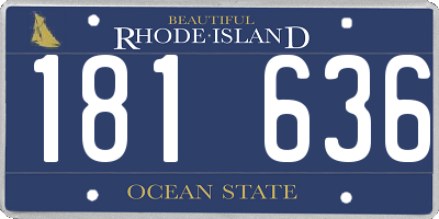 RI license plate 181636