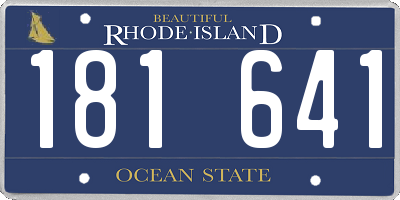 RI license plate 181641