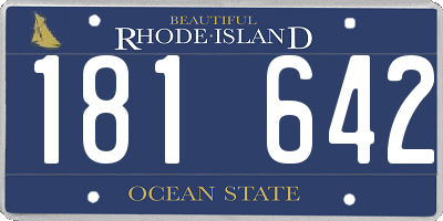 RI license plate 181642
