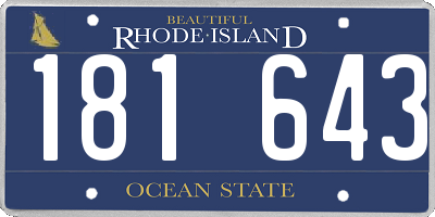 RI license plate 181643