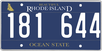 RI license plate 181644