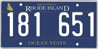 RI license plate 181651