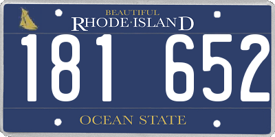 RI license plate 181652