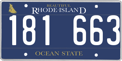 RI license plate 181663