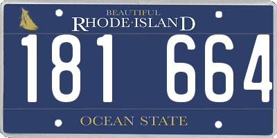 RI license plate 181664