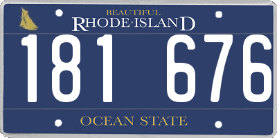 RI license plate 181676