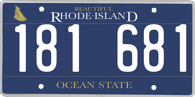 RI license plate 181681