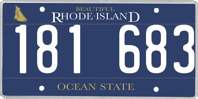 RI license plate 181683