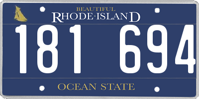 RI license plate 181694