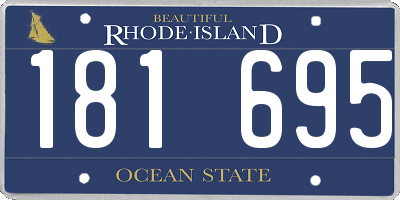 RI license plate 181695
