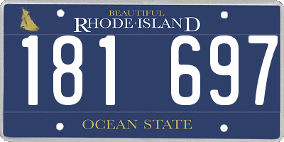 RI license plate 181697