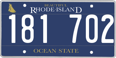 RI license plate 181702