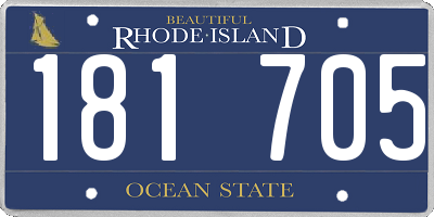 RI license plate 181705