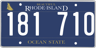 RI license plate 181710