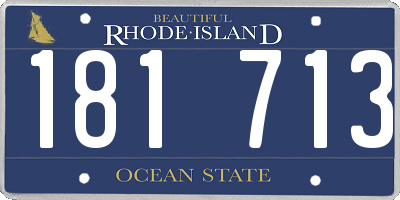 RI license plate 181713