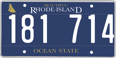 RI license plate 181714