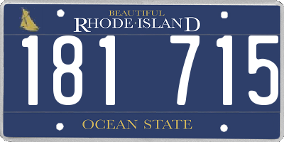 RI license plate 181715