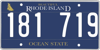 RI license plate 181719