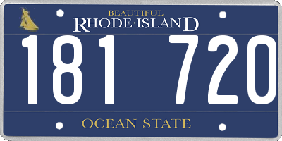RI license plate 181720