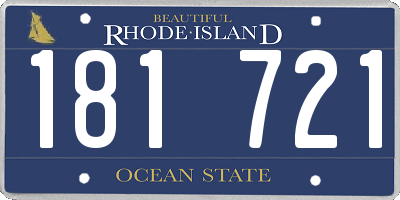 RI license plate 181721