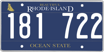 RI license plate 181722