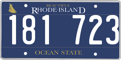 RI license plate 181723
