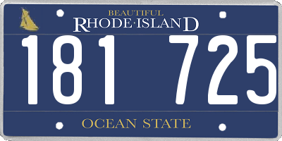 RI license plate 181725