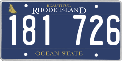 RI license plate 181726