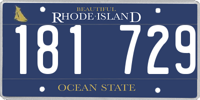 RI license plate 181729