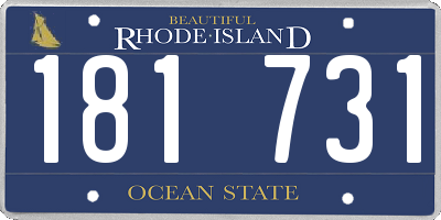 RI license plate 181731