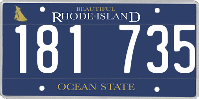 RI license plate 181735
